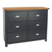 Wooden Chest Of 6 Drawers Wide - Dunkeld
