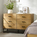 Wooden Chest of 6 Drawers Wide - Harlow