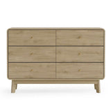 Wooden Chest Of 6 Drawers Wide - Ingrid