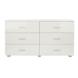 Wooden Chest Of 6 Drawers Wide - Lido