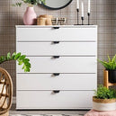 Wooden Chest Of 6 Drawers Wide - Lima