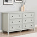 Wooden Chest Of 6 Drawers Wide - Maine