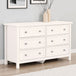 Wooden Chest Of 6 Drawers Wide - Maine