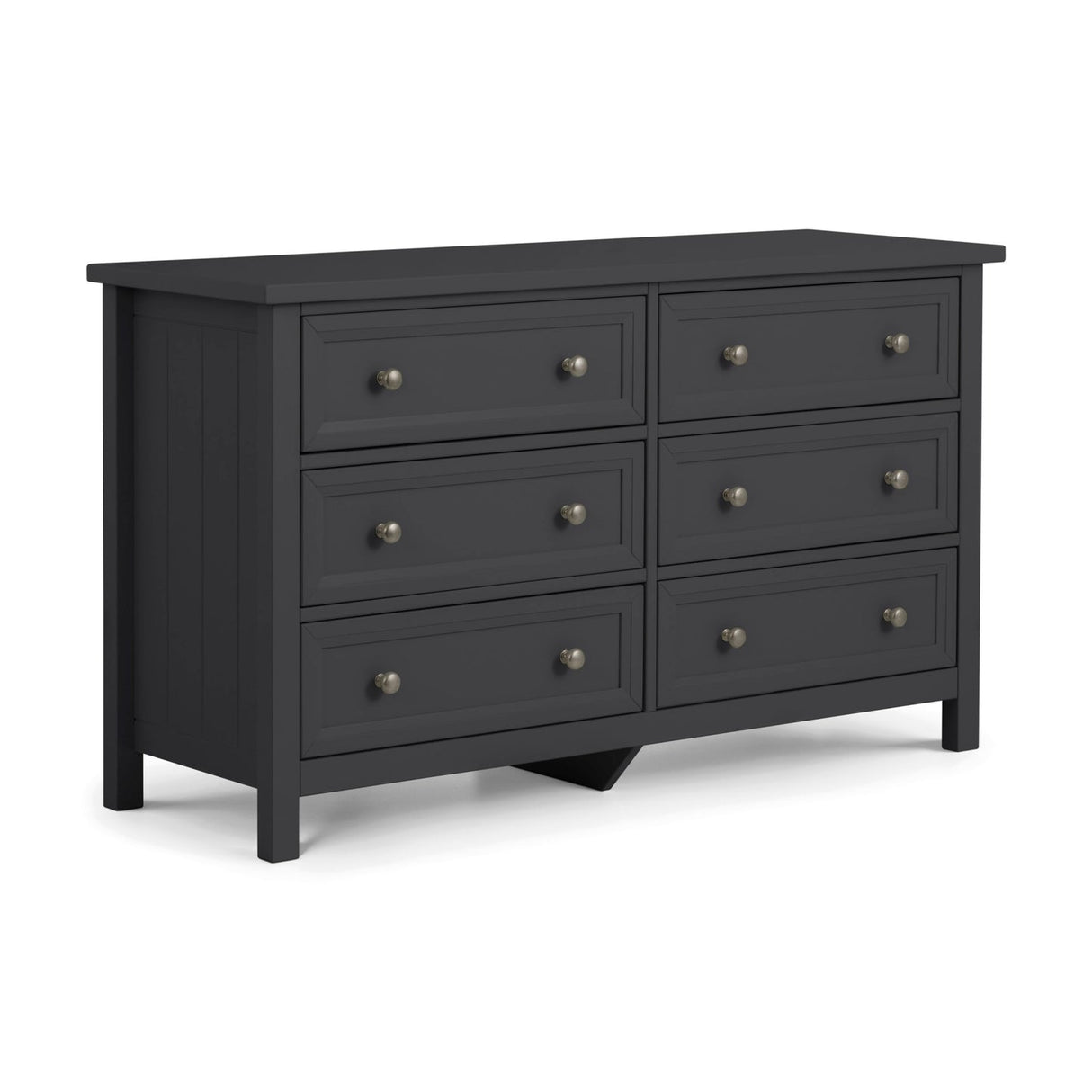 Wooden Chest Of 6 Drawers Wide - Maine