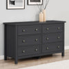 Wooden Chest Of 6 Drawers Wide - Maine