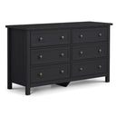 Wooden Chest Of 6 Drawers Wide - Maine
