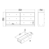 Wooden Chest Of 6 Drawers Wide - May