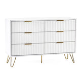 Wooden Chest Of 6 Drawers Wide - Murano