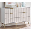 Wooden Chest Of 6 Drawers Wide - Murano