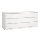 Wooden Chest Of 6 Drawers Wide - Naia