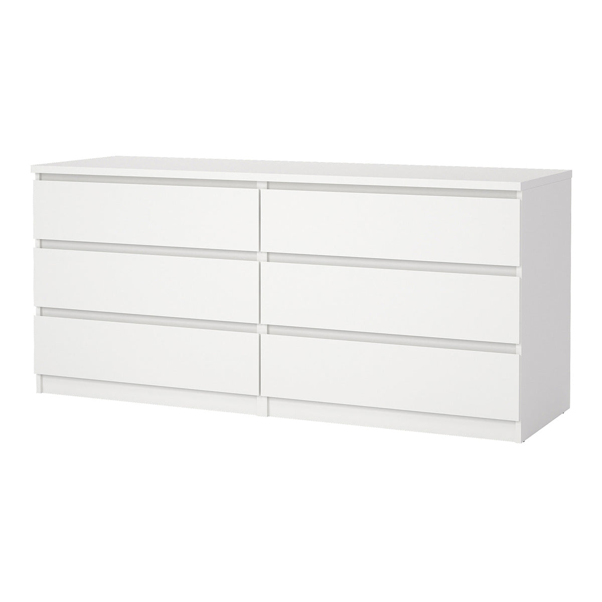 Wooden Chest Of 6 Drawers Wide - Naia