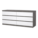 Wooden Chest Of 6 Drawers Wide - Naia