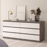 Wooden Chest Of 6 Drawers Wide - Naia