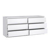 Wooden Chest Of 6 Drawers Wide - Naia