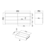 Wooden Chest Of 6 Drawers Wide - Naia