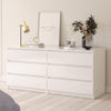 Wooden Chest Of 6 Drawers Wide - Naia