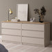 Wooden Chest Of 6 Drawers Wide - Naia