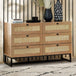 Wooden Chest Of 6 Drawers Wide - Padstow
