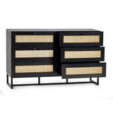 Wooden Chest Of 6 Drawers Wide - Padstow