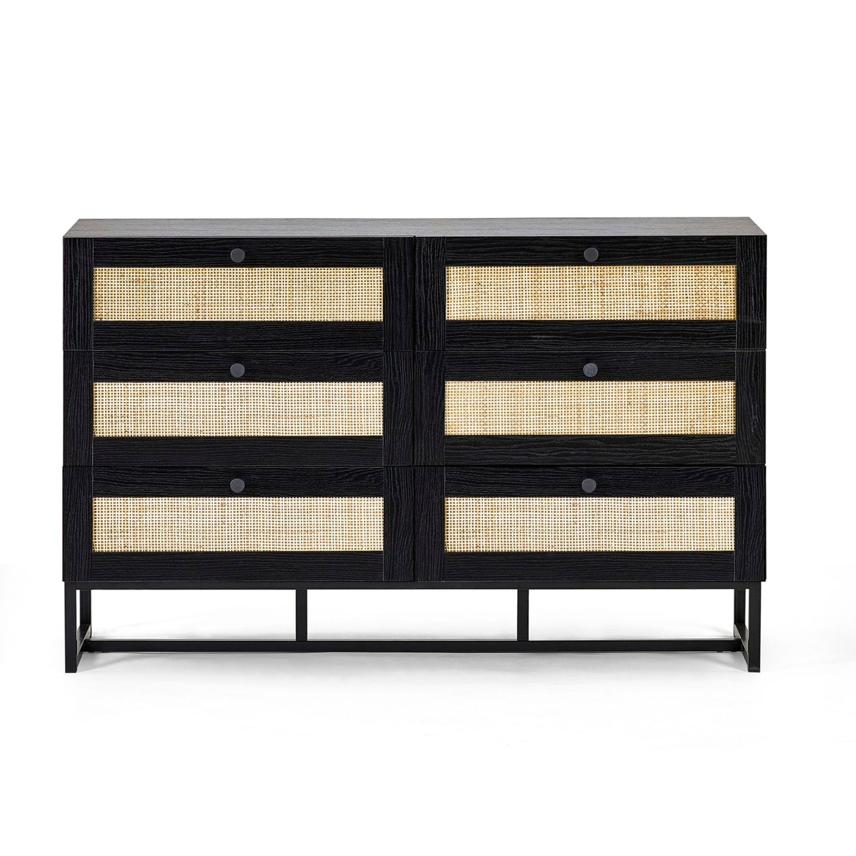 Wooden Chest Of 6 Drawers Wide - Padstow