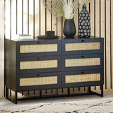Wooden Chest Of 6 Drawers Wide - Padstow