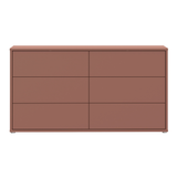 Wooden Chest of 6 Drawers Wide With Push-to-Open Drawers - Alice Springs