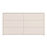 Wooden Chest of 6 Drawers Wide With Push-to-Open Drawers - Alice Springs