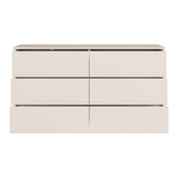 Wooden Chest of 6 Drawers Wide With Push-to-Open Drawers - Alice Springs
