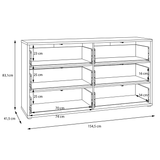 Wooden Chest of 6 Drawers Wide With Push-to-Open Drawers - Alice Springs