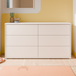 Wooden Chest of 6 Drawers Wide With Push-to-Open Drawers - Alice Springs