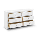 Wooden Chest Of 6 Drawers Wide - Radley