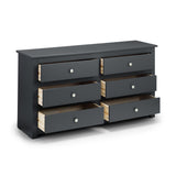 Wooden Chest Of 6 Drawers Wide - Radley
