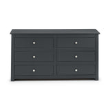 Wooden Chest Of 6 Drawers Wide - Radley