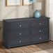 Wooden Chest Of 6 Drawers Wide - Radley