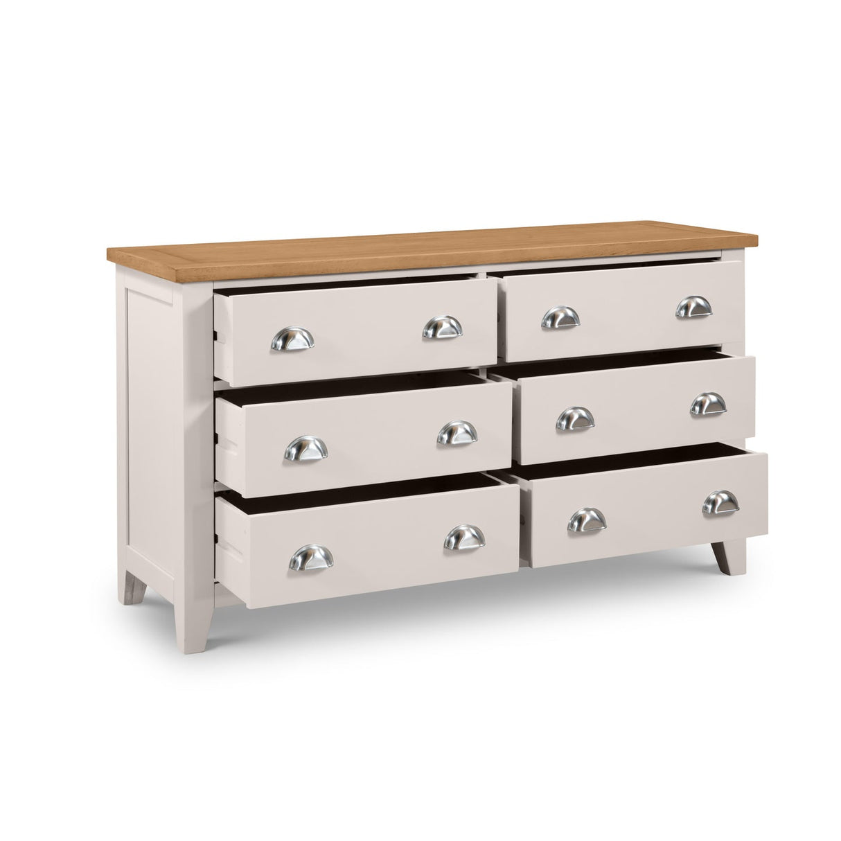 Wooden Chest Of 6 Drawers Wide - Richmond