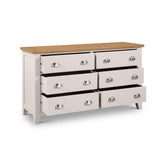 Wooden Chest Of 6 Drawers Wide - Richmond