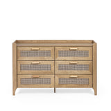 Wooden Chest Of 6 Drawers Wide - Sydney