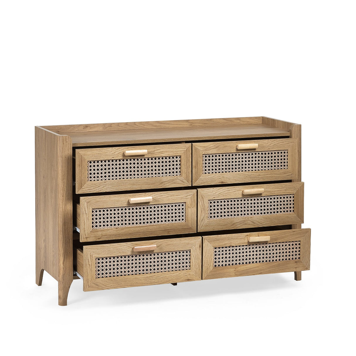Wooden Chest Of 6 Drawers Wide - Sydney