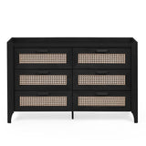 Wooden Chest Of 6 Drawers Wide - Sydney