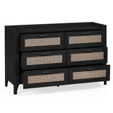 Wooden Chest Of 6 Drawers Wide - Sydney