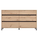 Wooden Chest Of 6 Drawers Wide - Zavala