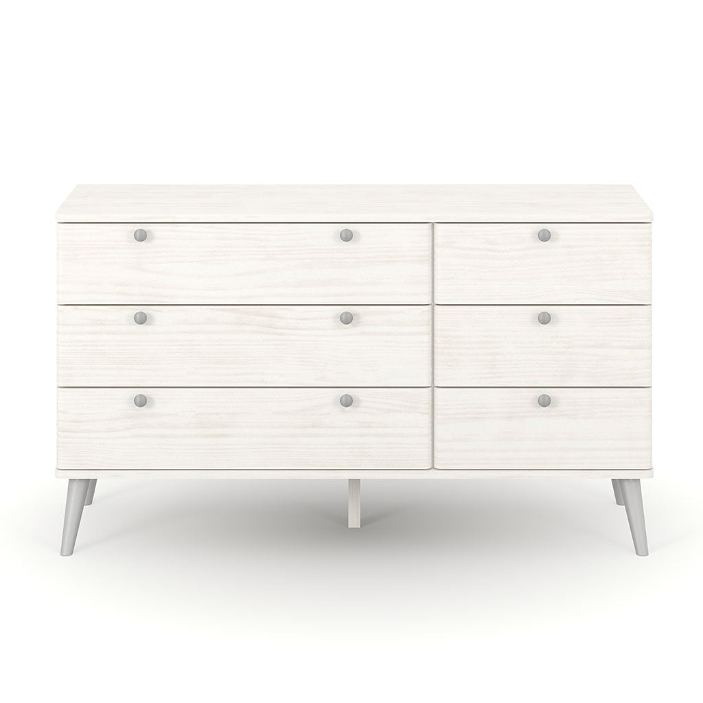 Wooden Chest Of 6 Drawers With Plastic Legs - Augusta
