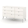 Wooden Chest Of 6 Drawers With Plastic Legs - Augusta