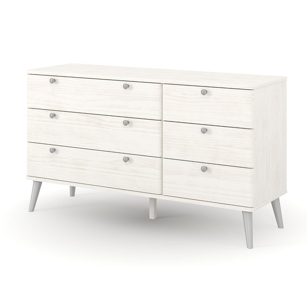 Wooden Chest Of 6 Drawers With Plastic Legs - Augusta