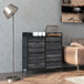 Wooden Chest Of 6 Fabric Drawers 79cm Wide With Steel Frame - Velmora