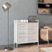 Wooden Chest Of 6 Fabric Drawers 79cm Wide With Steel Frame - Velmora