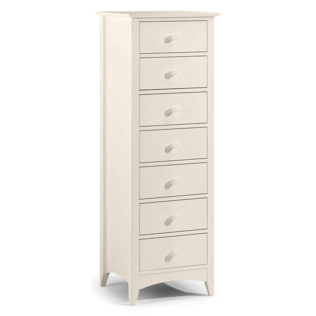 Wooden Chest Of 7 Drawers Narrow - Cameo