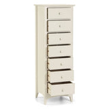 Wooden Chest Of 7 Drawers Narrow - Cameo