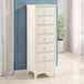 Wooden Chest Of 7 Drawers Narrow - Cameo