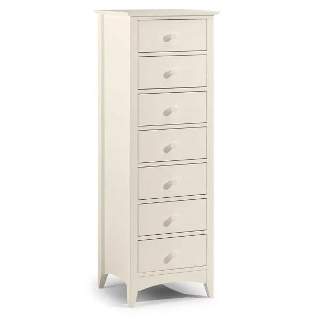 Wooden Chest Of 7 Drawers Narrow - Cameo